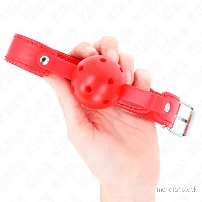 KINK - RED BREATHABLE BALL 4.5 CM GAG 65 x 2.5 CM - Bild 2