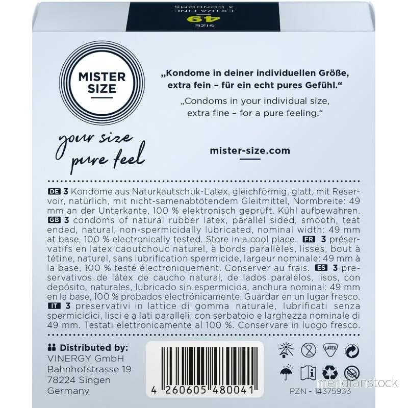 MISTER SIZE - CONDOM SIZE S 49 MM (3 UNITS) - Bild 3