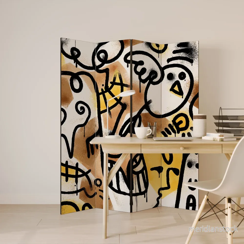 URBAN CANVAS Rumsavdelare 4 paneler - Bild 3