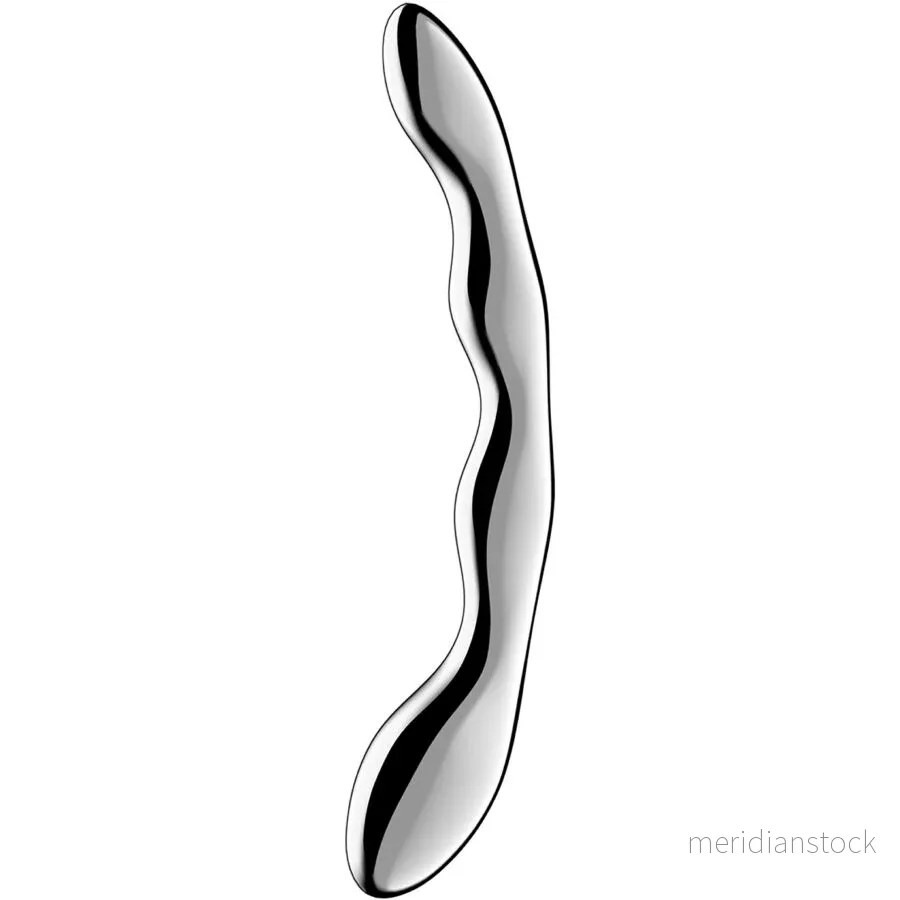 SATISFYER - COSMIC CREST 2 STAINLESS STEEL DOUBLE-ENDED DILDO