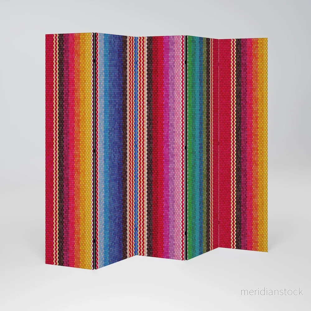 ETHNIC MEXICAN Dekorativ rumsavdelare – 5 paneler - Bild 2