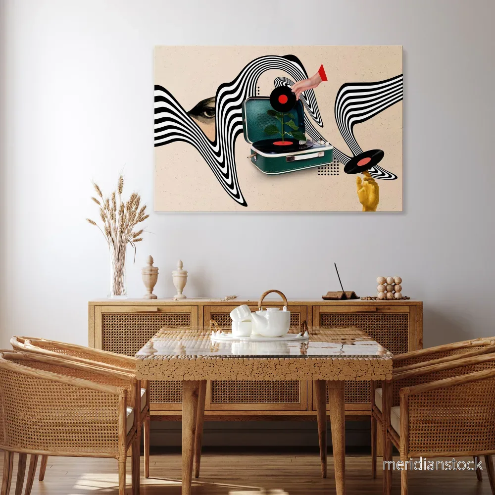 VINYL VARIATION Horizontal Canvas Print - Bild 2