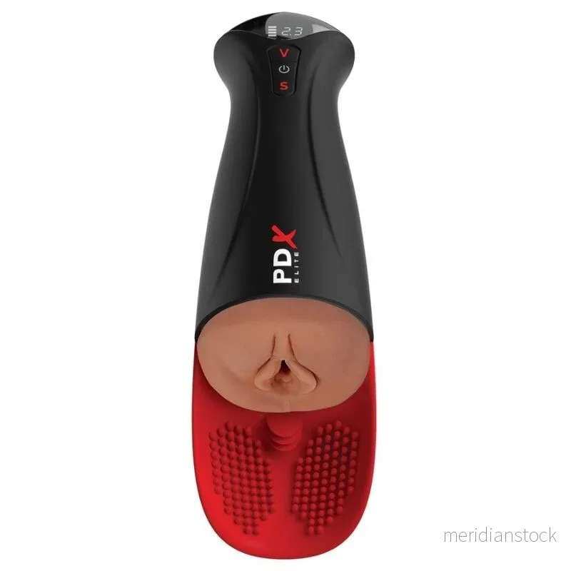 PDX ELITE - FAP-O-MATIC PRO XL AUTOMATIC VIBRATING STROKER BROWN 34.9 CM - Bild 2