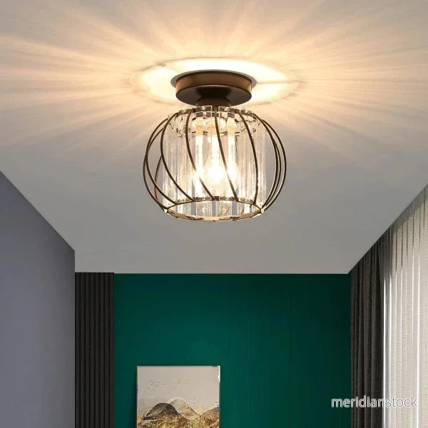 Taklampa i glas – nordisk minimalistisk plafond för hall - Bild 2