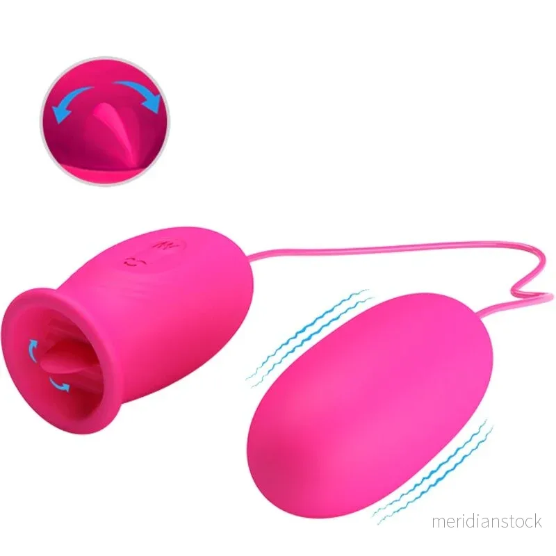 PRETTY LOVE - DAISY VIBRATING EGG + CLITORIS STIMULATING TONGUE PINK - Bild 2