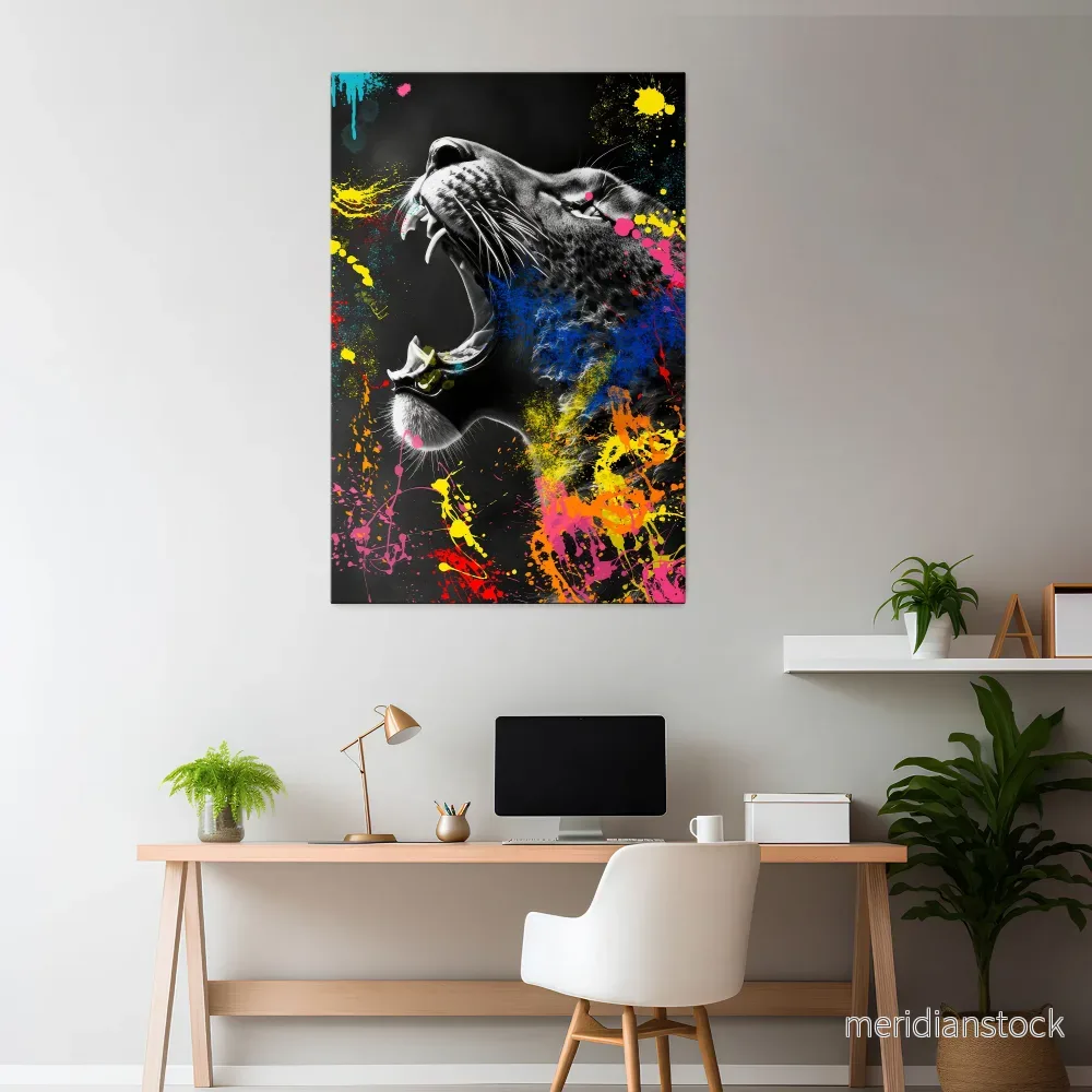 LEOPARD ARTISTRY Vertical Canvas Print - Bild 2