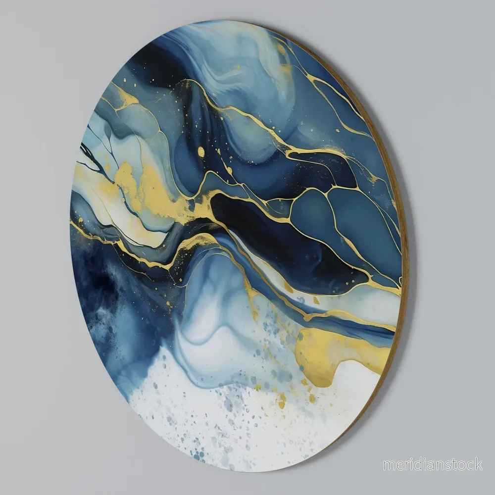 INKY MARBLE Rund väggdekor INKY MARBLE Rund väggdekor