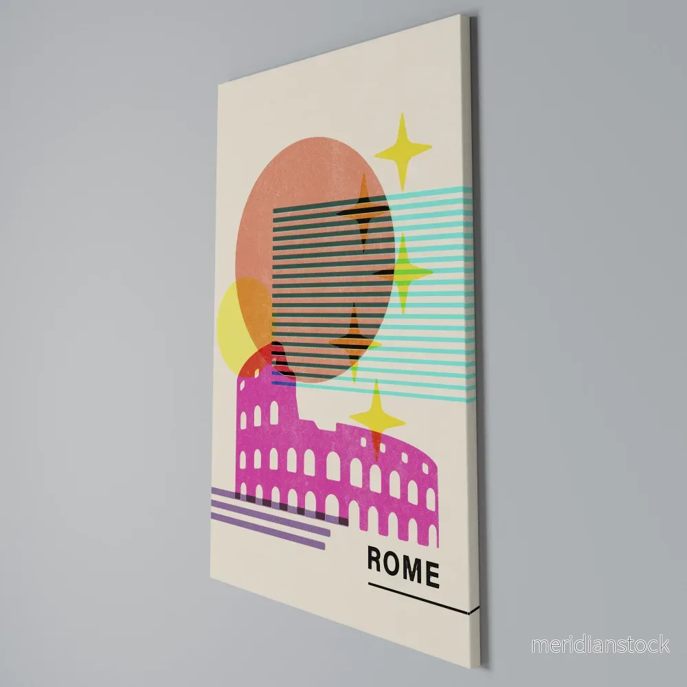 ROMAN SPARKLE Vertical Canvas Print - Bild 3