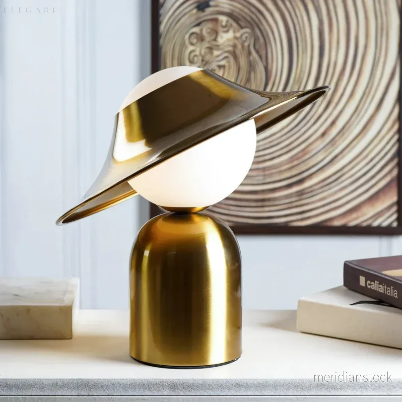 Lyxig metallbordslampa – GoldAura - Bild 2