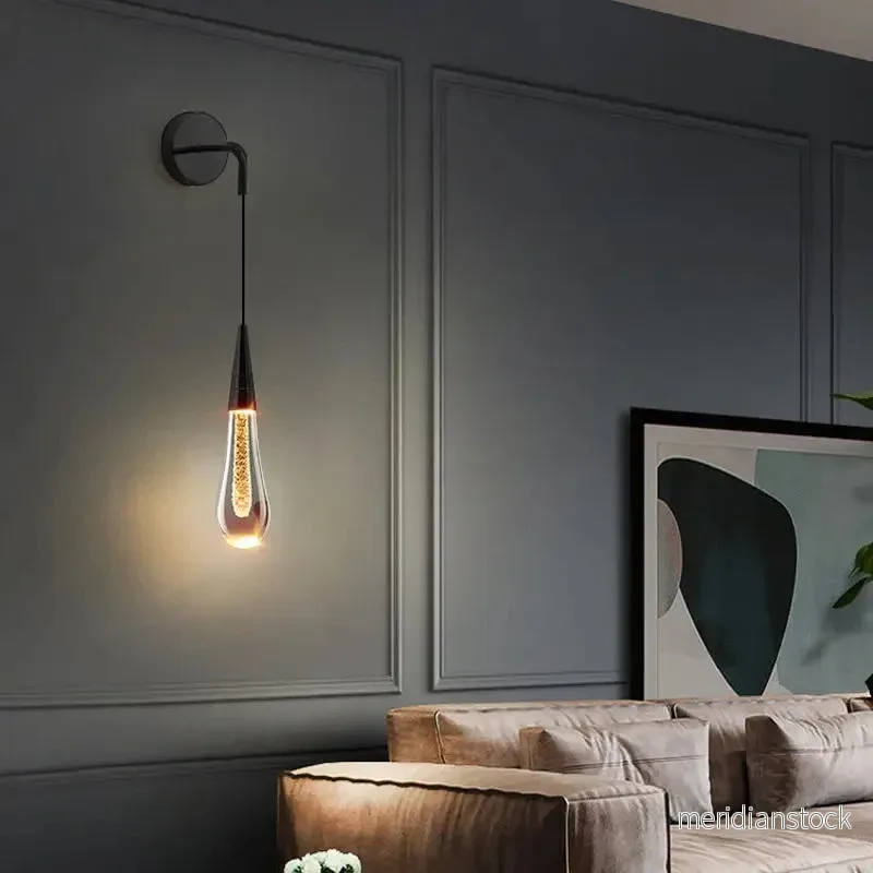 Vägglampa i droppform med varmt sken - Solena - Bild 2