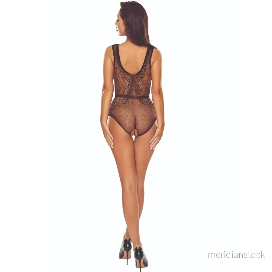 PASSION - BS115 BLACK GRID BODYSTOCKING - Bild 2