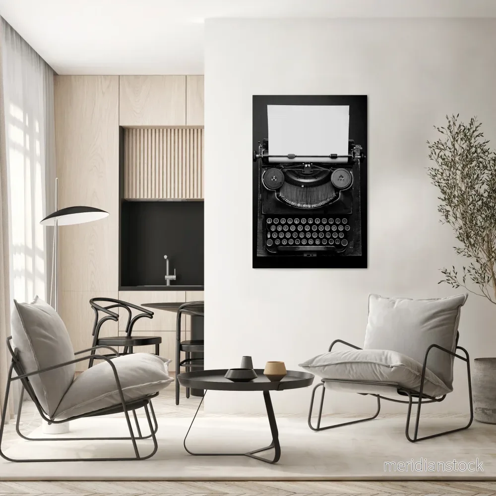 TYPEWRITER SYMPHONY Vertical Canvas Print - Bild 2