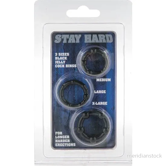 SEVEN CREATIONS - SET OF THREE BLACK PENIS RINGS - Bild 3