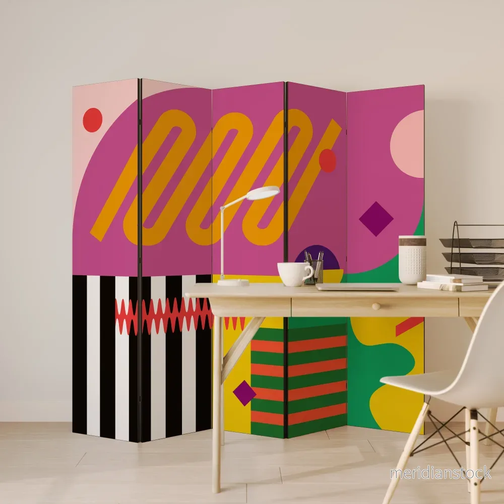 VIVID ART Dekorativ rumsavdelare – 5 paneler - Bild 3
