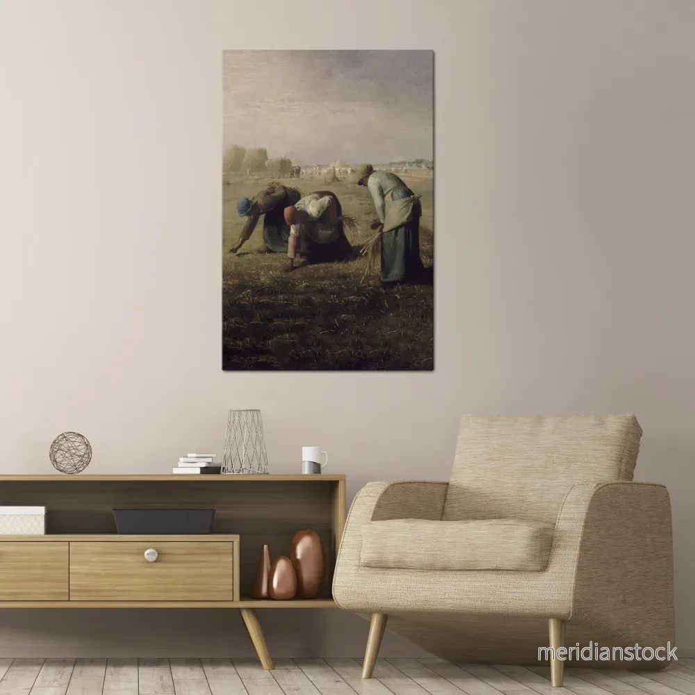 THE GLEANERS Vertical Canvas Print