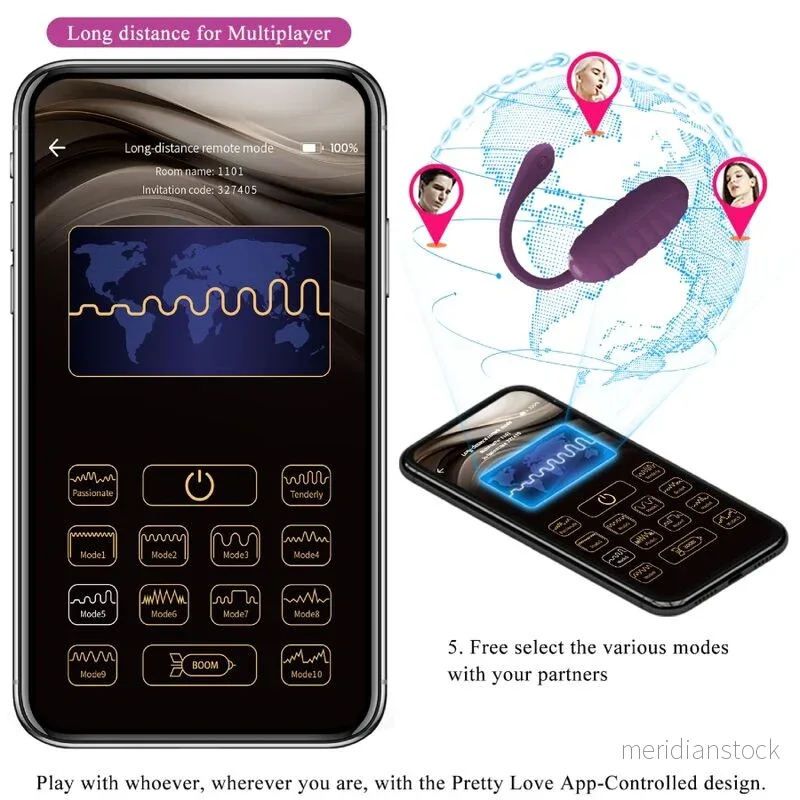 PRETTY LOVE - CASPER PURPLE RECHARGEABLE VIBRATING EGG - Bild 3