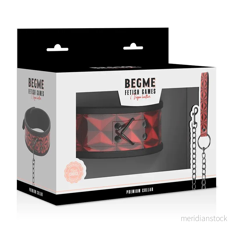 BEGME - RED EDITION PREMIUM VEGAN LEATHER COLLAR WITH NEOPRENE LINING - Bild 2