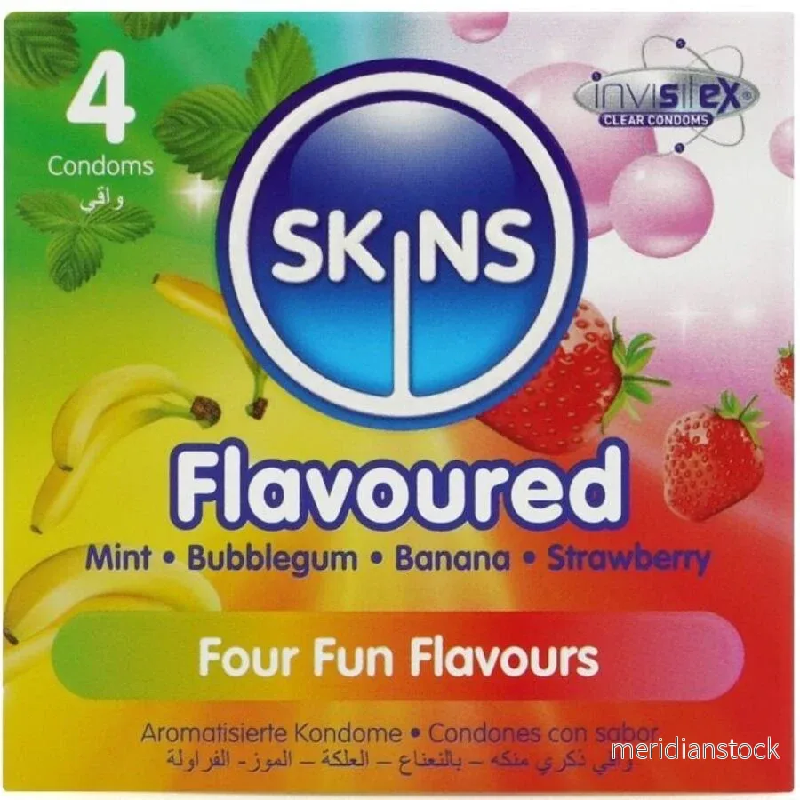 SKINS - MULTI FLAVORS PREMIUM CONDOMS PACK 4