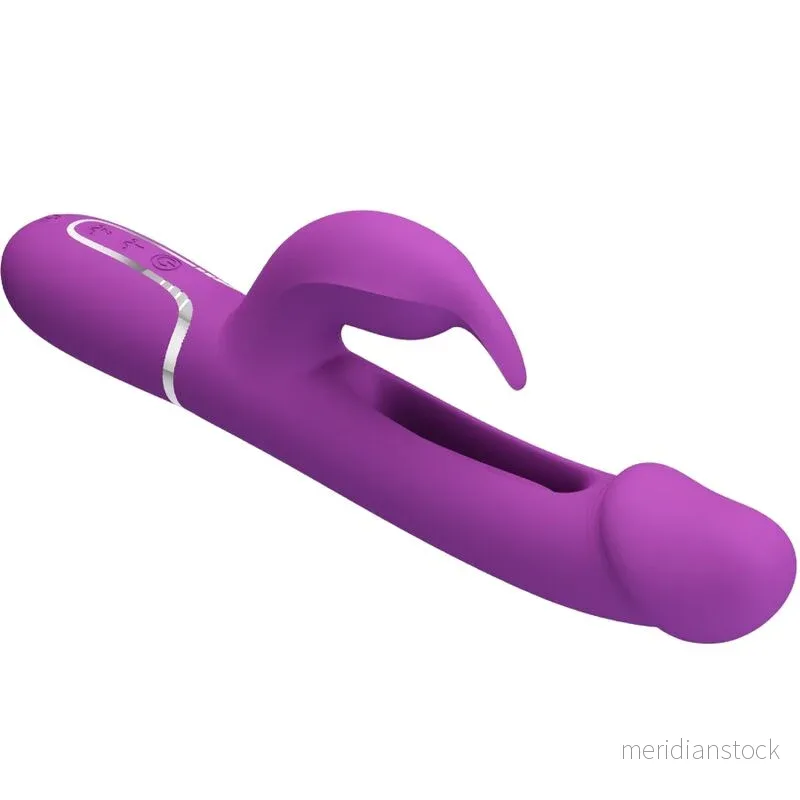 PRETTY LOVE - KAMPAS 3 IN 1 MULTIFUNCTION RABBIT VIBRATOR PURPLE - Bild 2