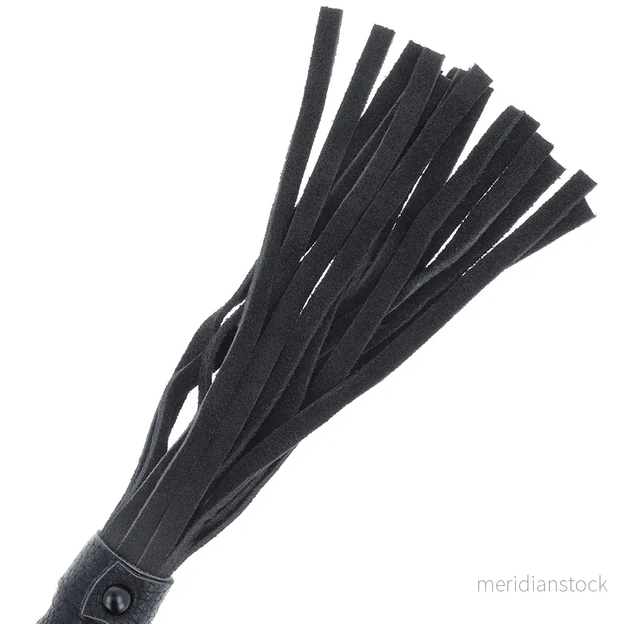 DARKNESS - BLACK BONDAGE WHIP WITH LEATHER HANDLE - Bild 3