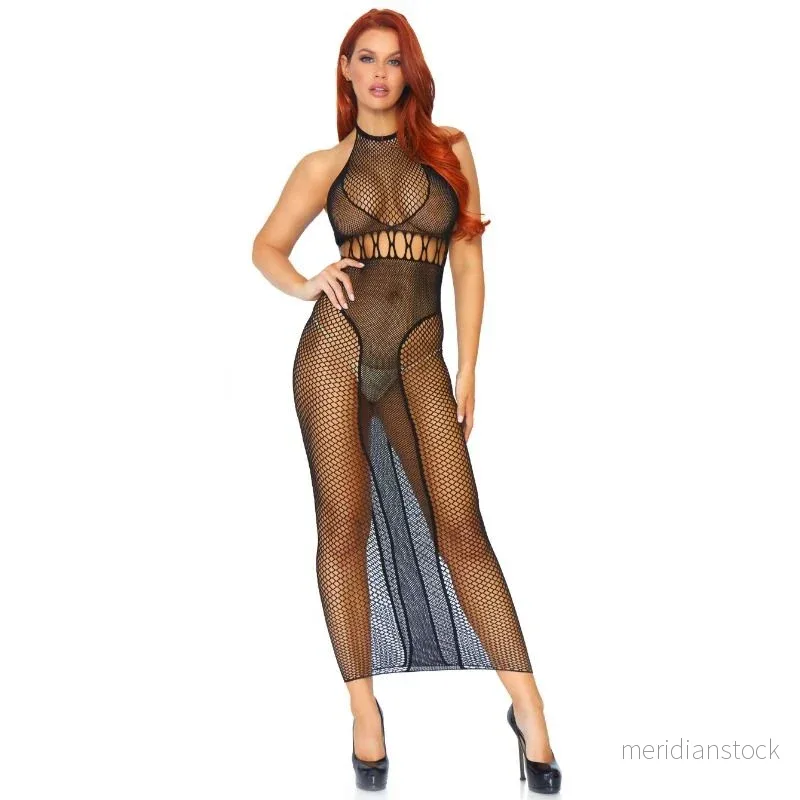 LEG AVENUE - HALTER DUAL NET BACKLESS DRESS - Bild 3