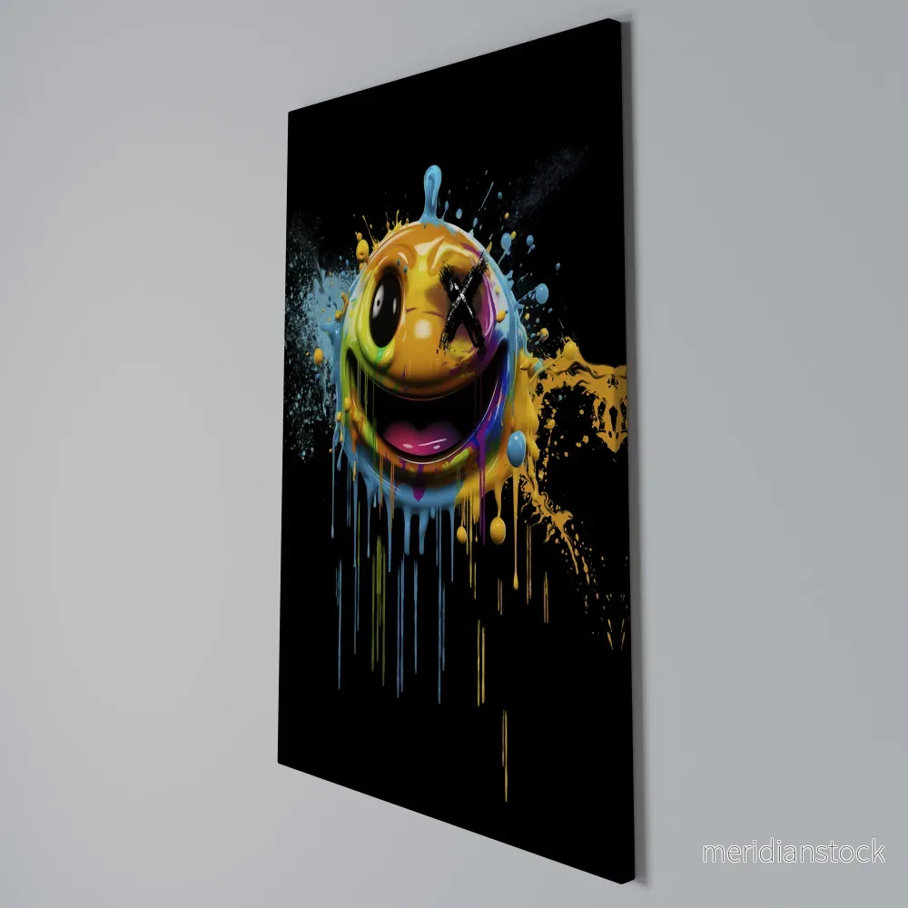 TRIPPY HAPPINESS Vertical Canvas Print - Bild 3
