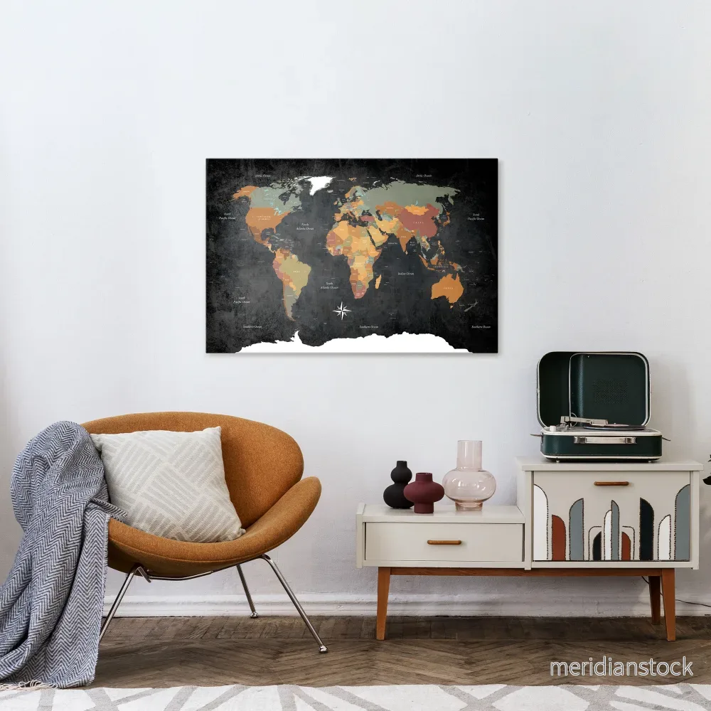 NAVIGATING VIBRANT LANDS Horizontal Canvas Print - Bild 2
