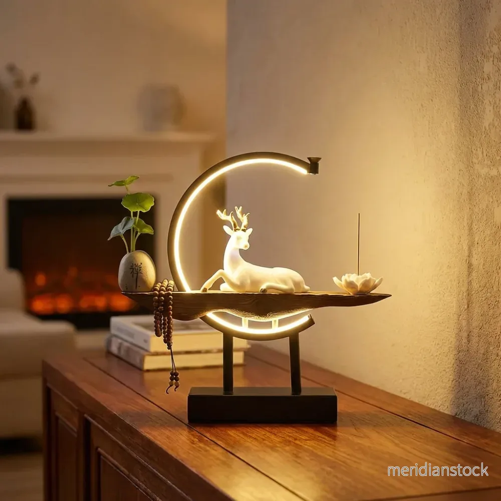 Dekorativ bordslampskulptur – Lunareve
