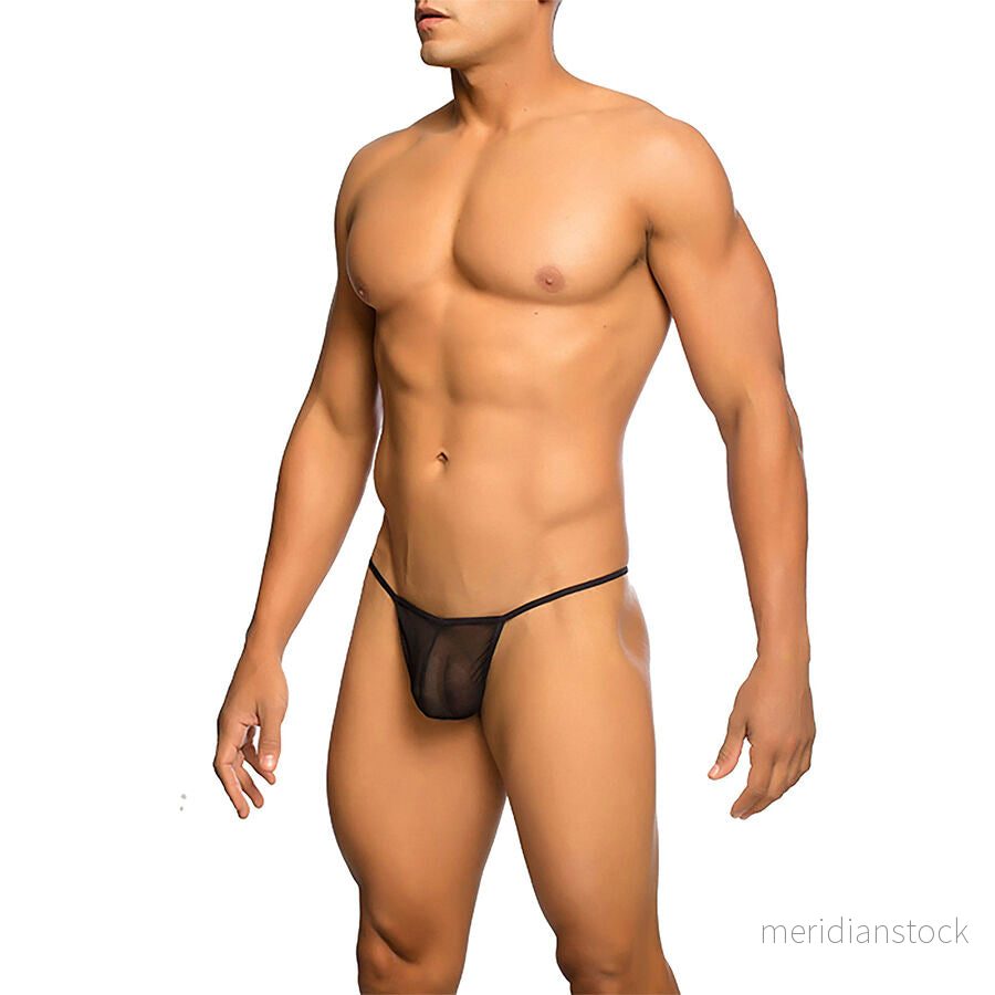 MOB - TRANSPARENT T-SHAPED THONG BLACK SIZE L/XL - Bild 3