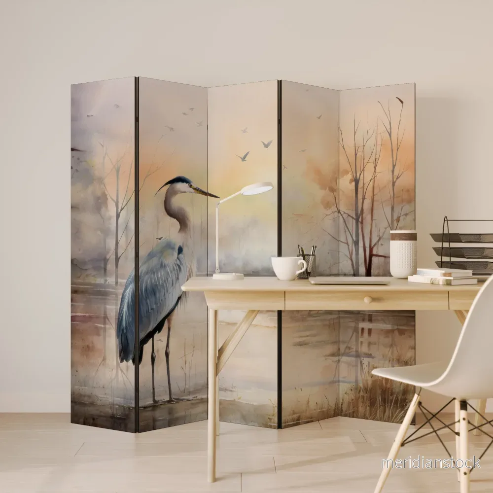 HERON DAYDREAM Dekorativ rumsavdelare – 5 paneler - Bild 3
