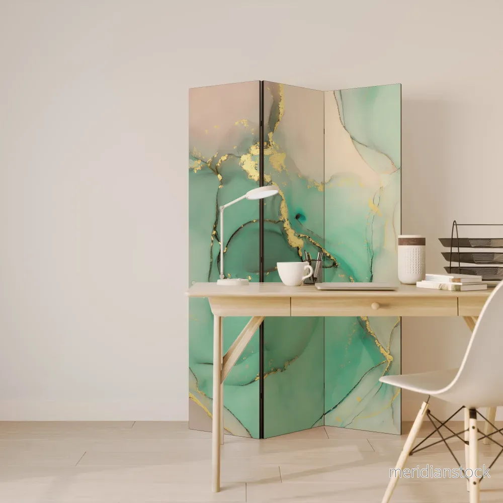 MARBLEIZED MYSTIQUE Dekorativ rumsavdelare – 3 paneler - Bild 3