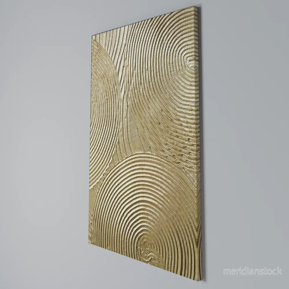 GOLDEN WAVES UNFOLD Vertical Canvas Print - Bild 3