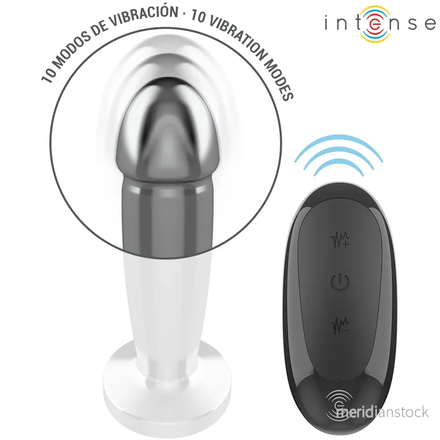 INTENSE - ANAL PLUG 10 VIBRATIONS METAL DILDO WITH REMOTE CONTROL S - Bild 3