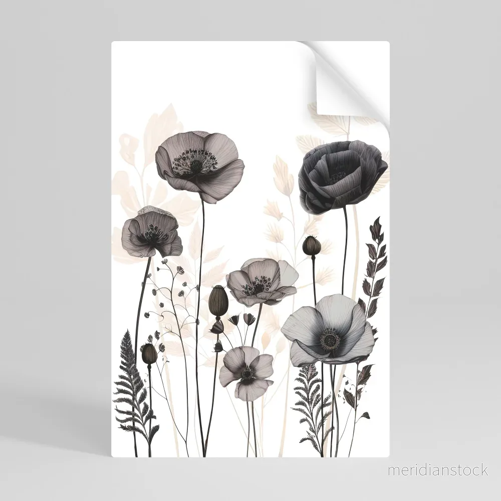 POPPY ALLURE Självhäftande Vertikal Poster