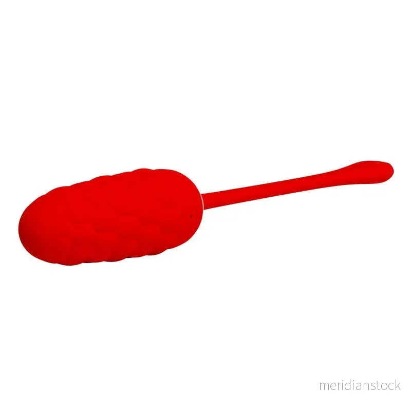PRETTY LOVE - VIBRATING EGG WITH RED RECHARGEABLE MARINE TEXTURE - Bild 3