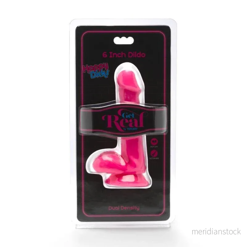 GET REAL - HAPPY DICKS DILDO 12 CM BALLS PINK - Bild 2