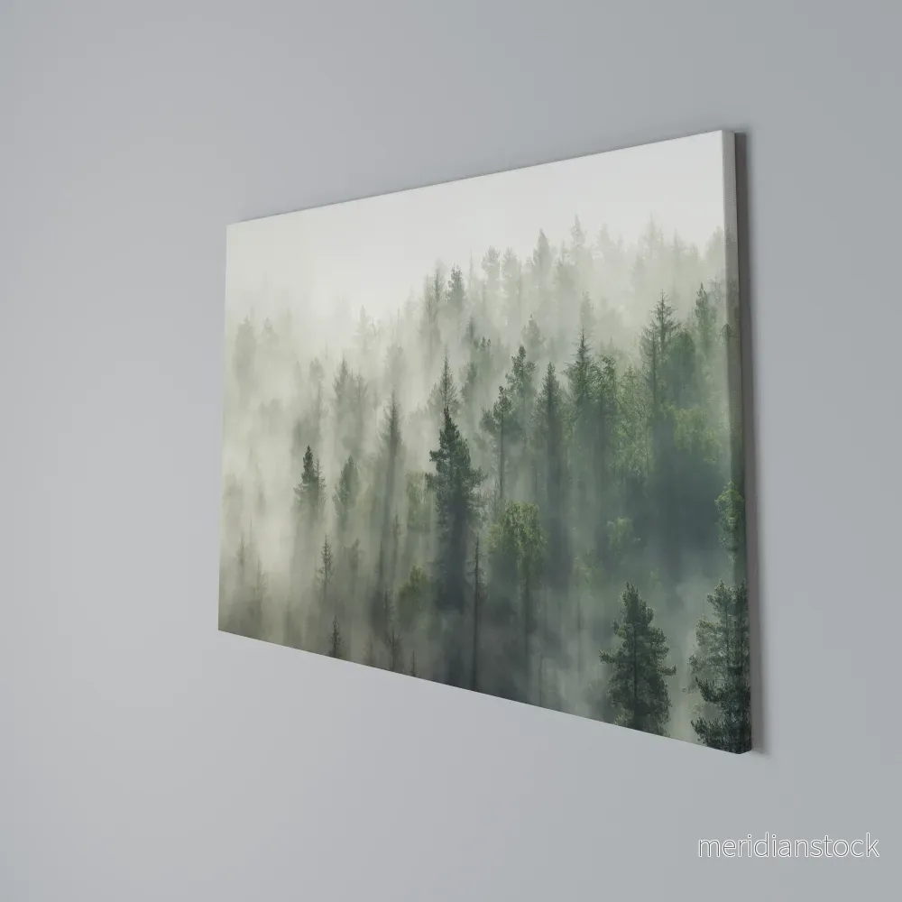 MISTY FOREST Horizontal Canvas Print - Bild 3