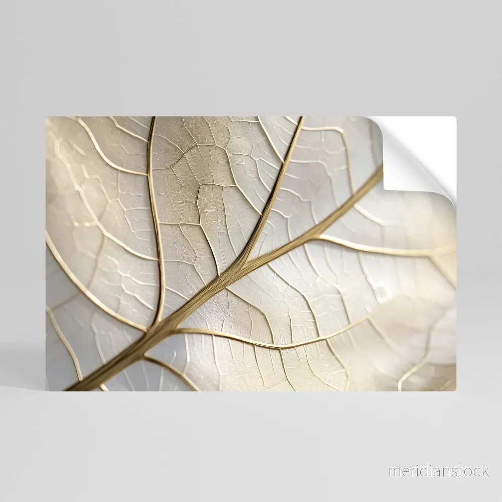 GOLDEN LEAF WHISPERS Självhäftande Horisontell Poster