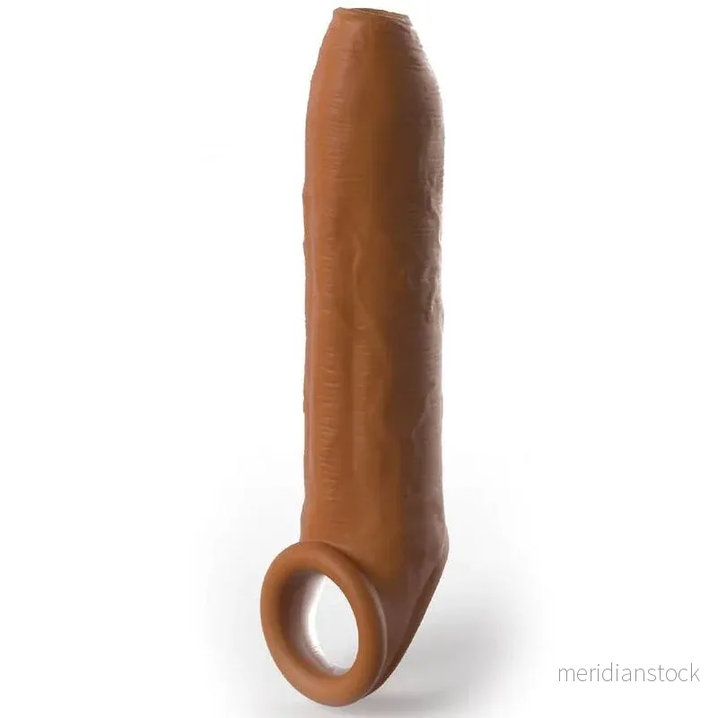 PIPEDREAMS - SLEEVE UNCUT 17,78 CM W STRAP CARAMEL - Bild 3