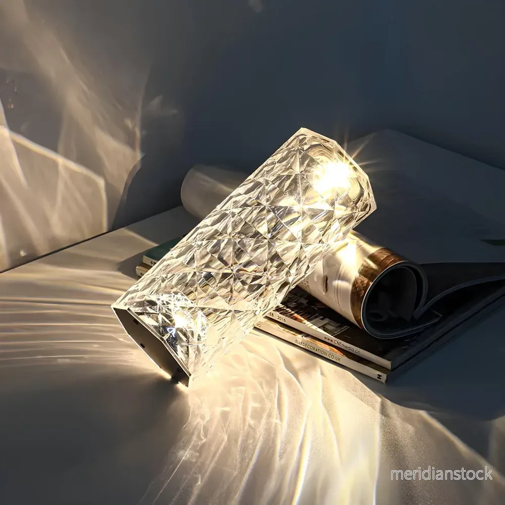 Kristallbordslampa med touch-funktion - Aurora - Bild 3