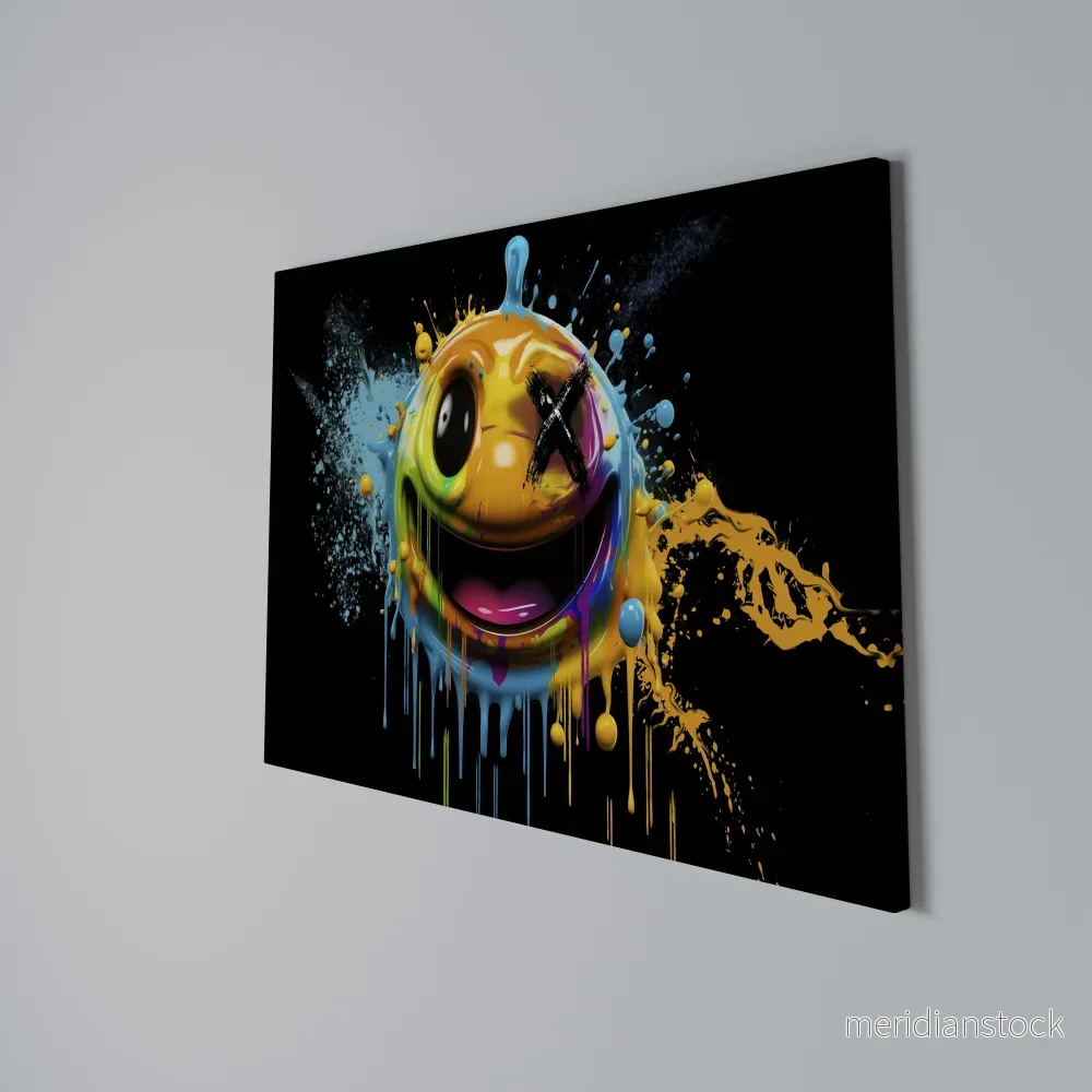 TRIPPY HAPPINESS Horizontal Canvas Print - Bild 3