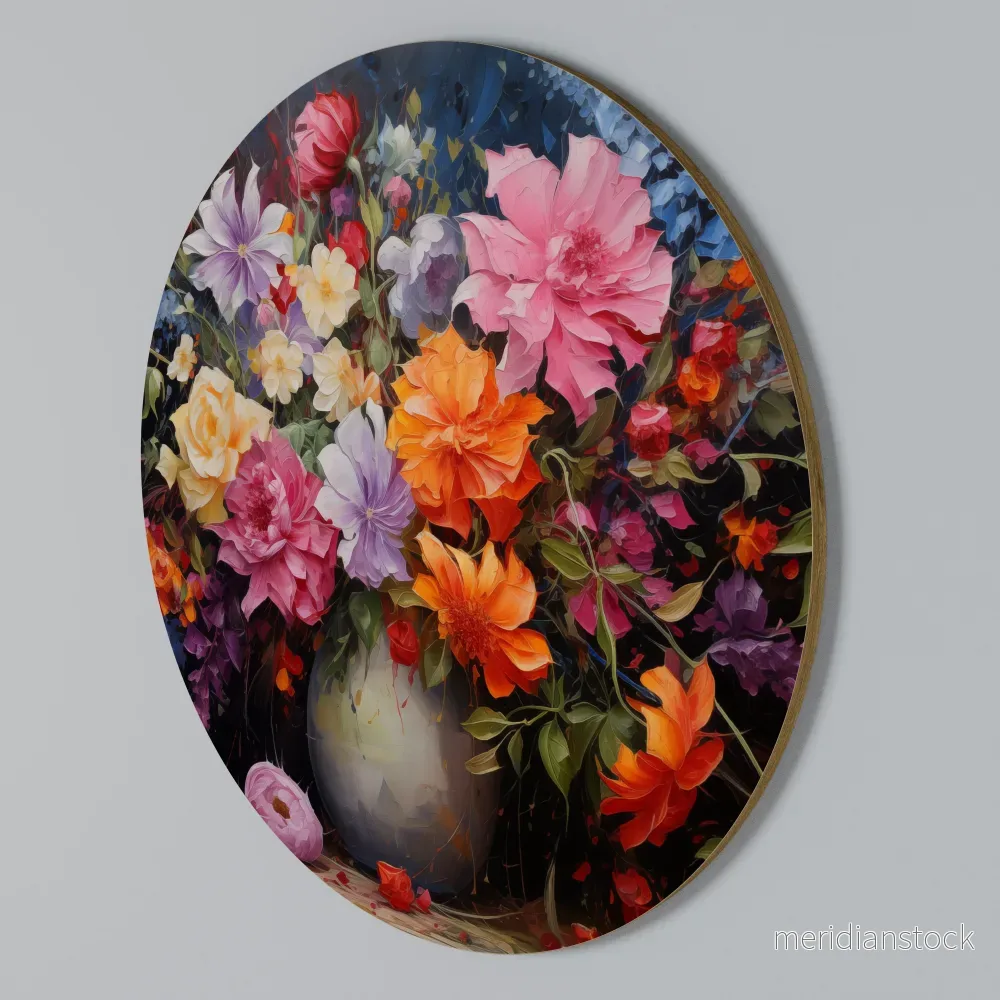 EUPHORIC BOUQUET Rund väggdekor