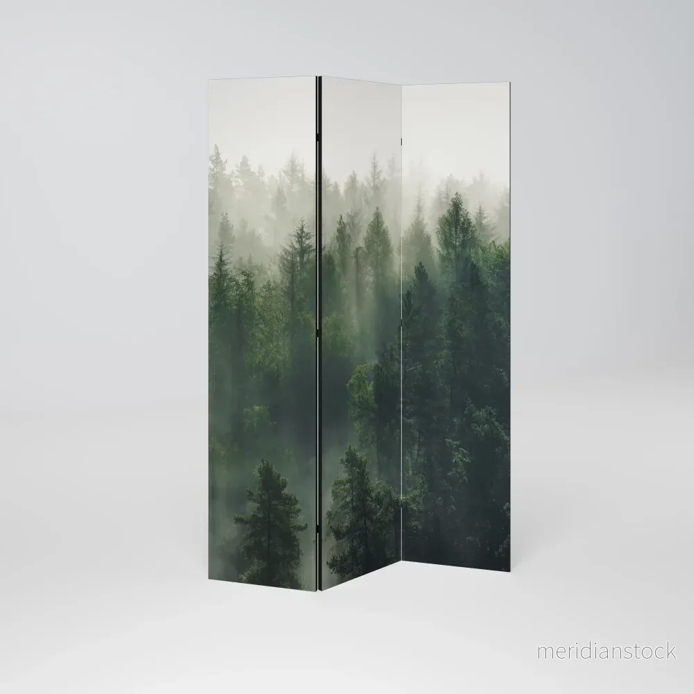 MISTY FOREST Dekorativ rumsavdelare – 3 paneler
