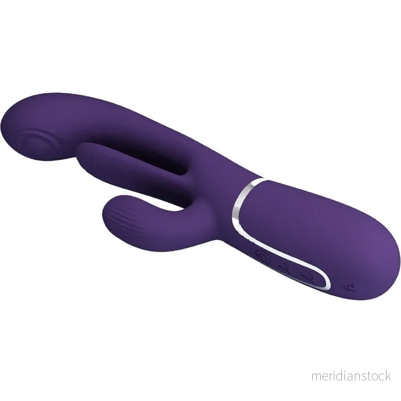 PRETTY LOVE - SHANIA TRIPLE RABBIT VIBRATOR MULTIFUNCTION PURPLE - Bild 2