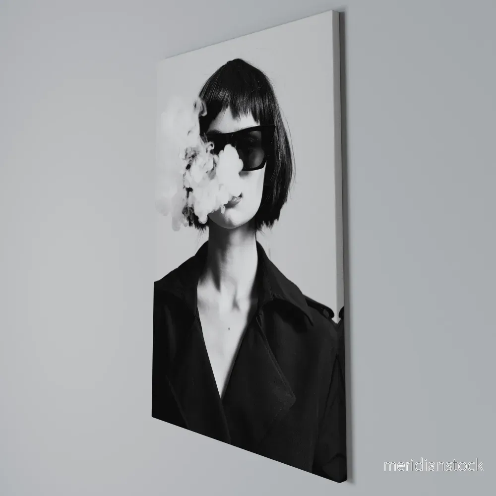 SMOKY BELLE Vertical Canvas Print - Bild 3