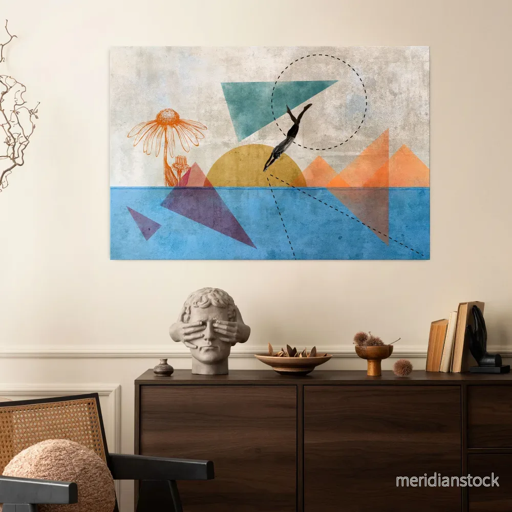 JUMP AROUND THE SHAPES Horizontal Canvas Print - Bild 2