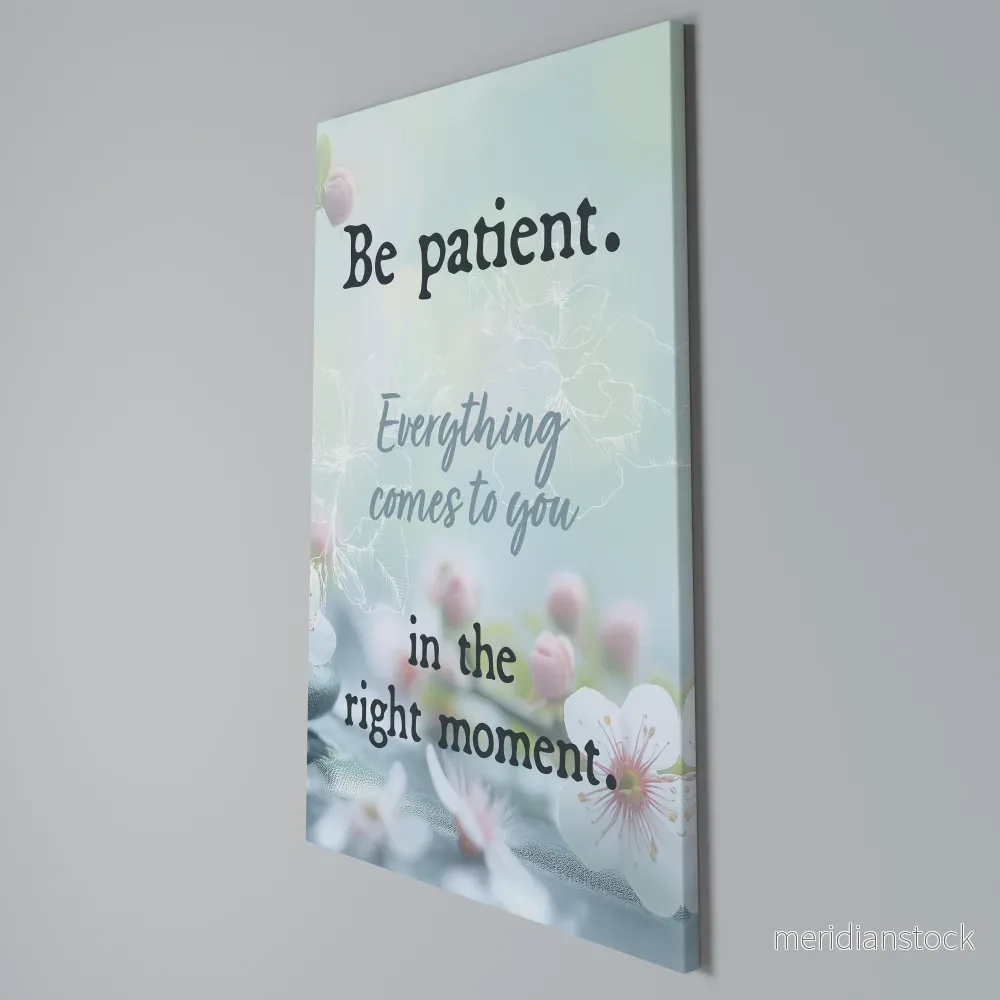 PATIENCE IN BLOOM Vertical Canvas Print - Bild 3