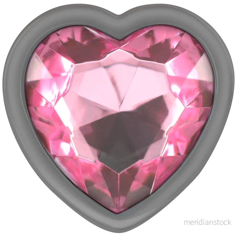 INTENSE - ALUMINUM METAL ANAL PLUG PINK HEART SIZE S - Bild 3