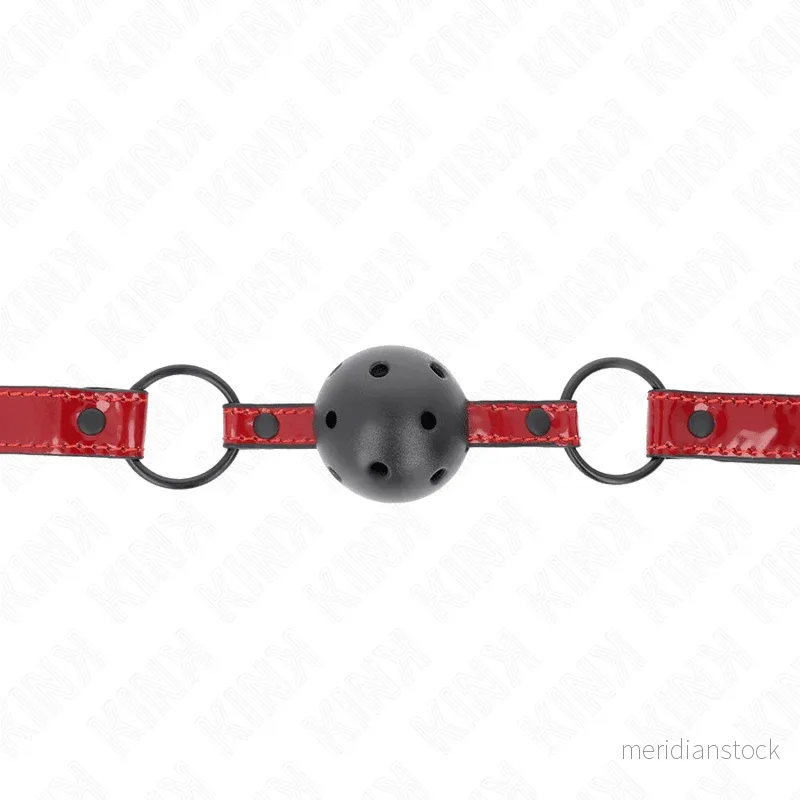 KINK - SHINY LEATHERETTE BALL 4.5 CM GAG 63.5 X 2 CM ADJUSTABLE 41 X 59 CM - Bild 3