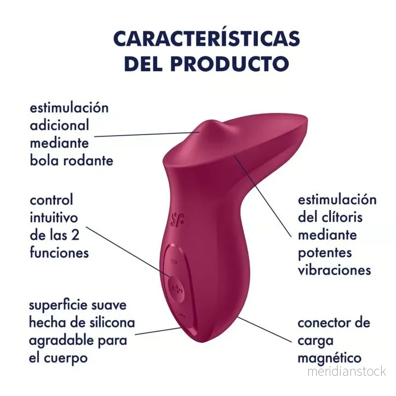 SATISFYER - EXCITERRR LAY-ON CLITORIS BERRY VIBRATOR - Bild 2
